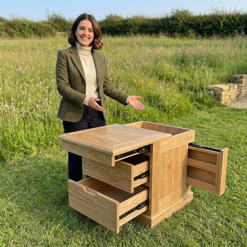 Woman holding a tuning fork close to her face