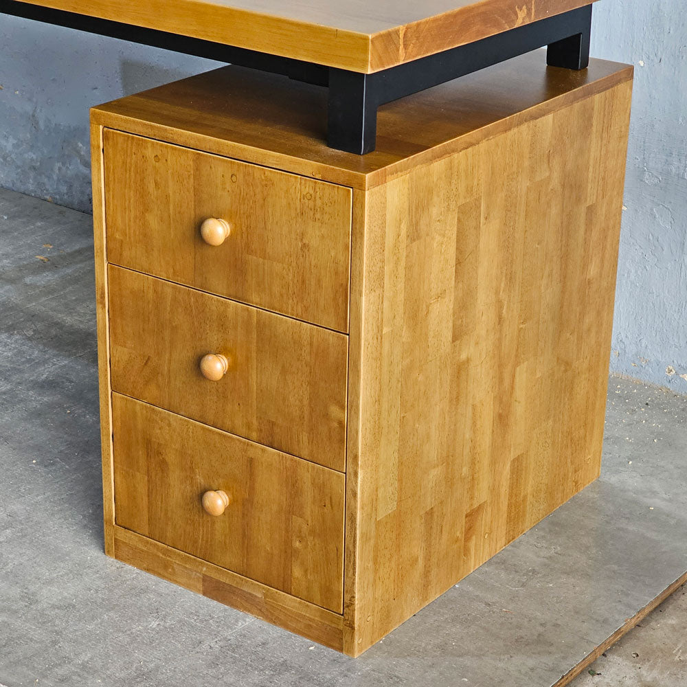 Office Desk with Hidden Storage Cabinet