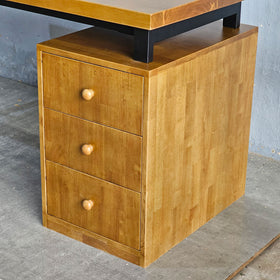 Office Desk with Hidden Storage Cabinet